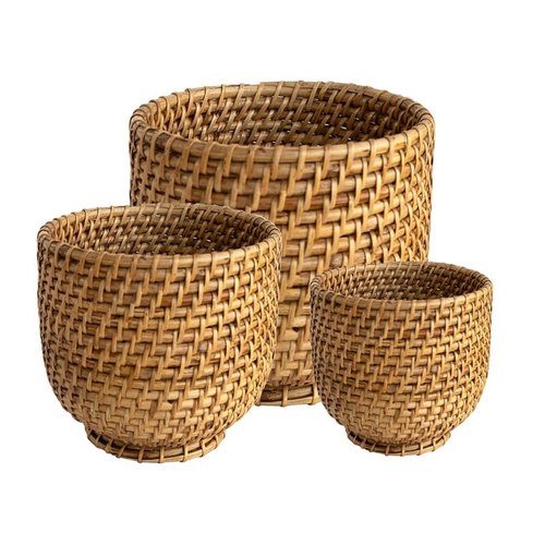 Standing Rattan Planting Pot PP425113